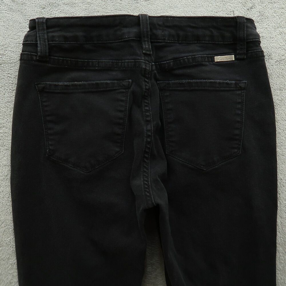 KanCan Jeans Junior's Size 7/27 Black Low-Rise Skinny 29" Inseam Distressed - Picture 14 of 16